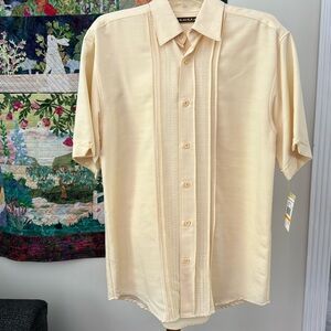 CUBANERA 50’s dress casual shirt S, Parmesan color